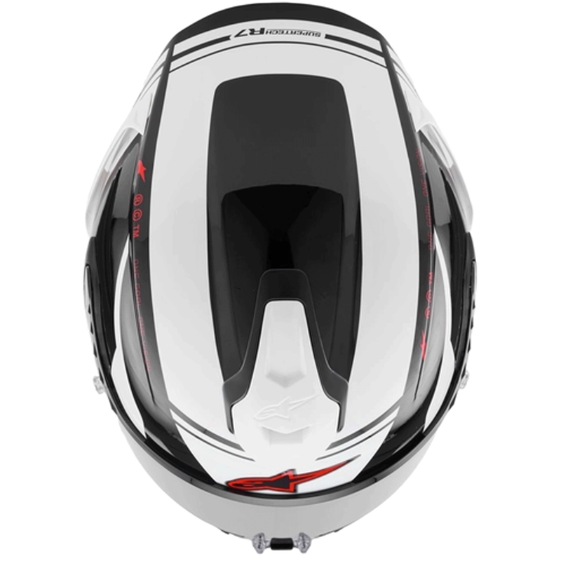 Integrálna helma na motorku Alpinestars S-R7 A-Core čierno-bielo-červená