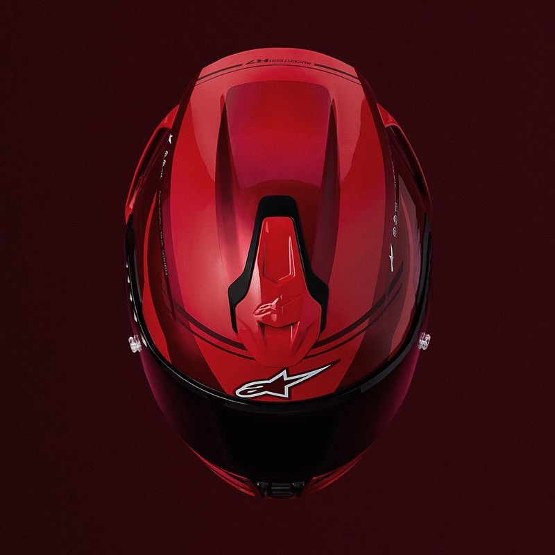Integrálna helma na motorku Alpinestars S-R7 A-Core červeno-biela