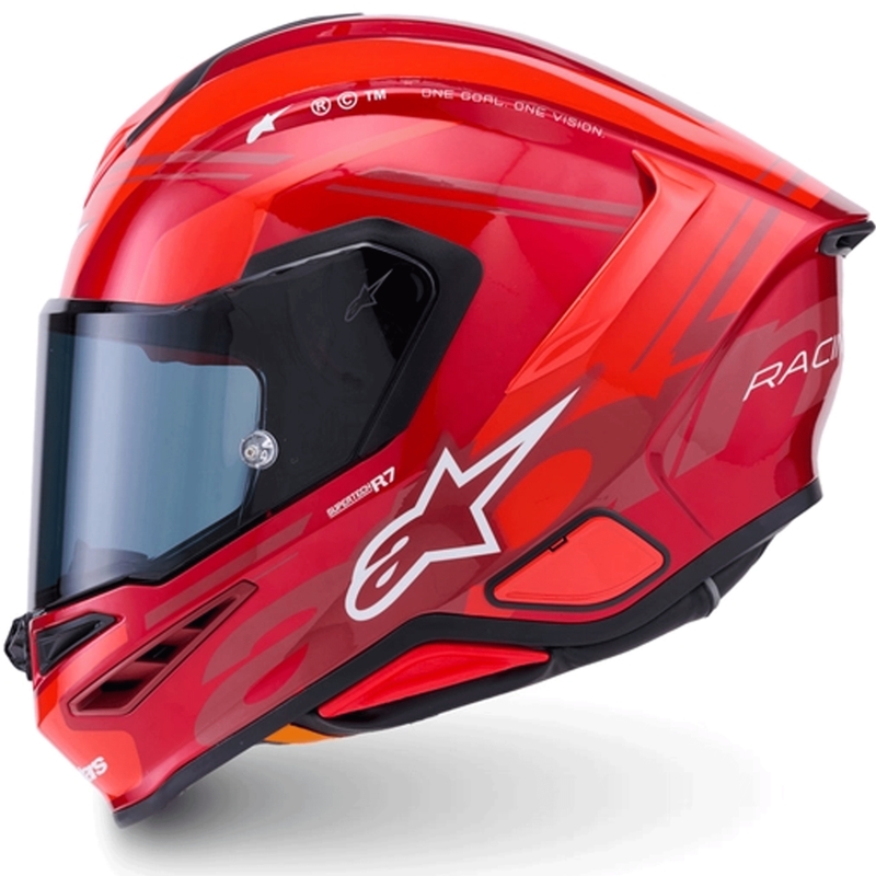 Integrálna helma na motorku Alpinestars S-R7 A-Core červeno-biela