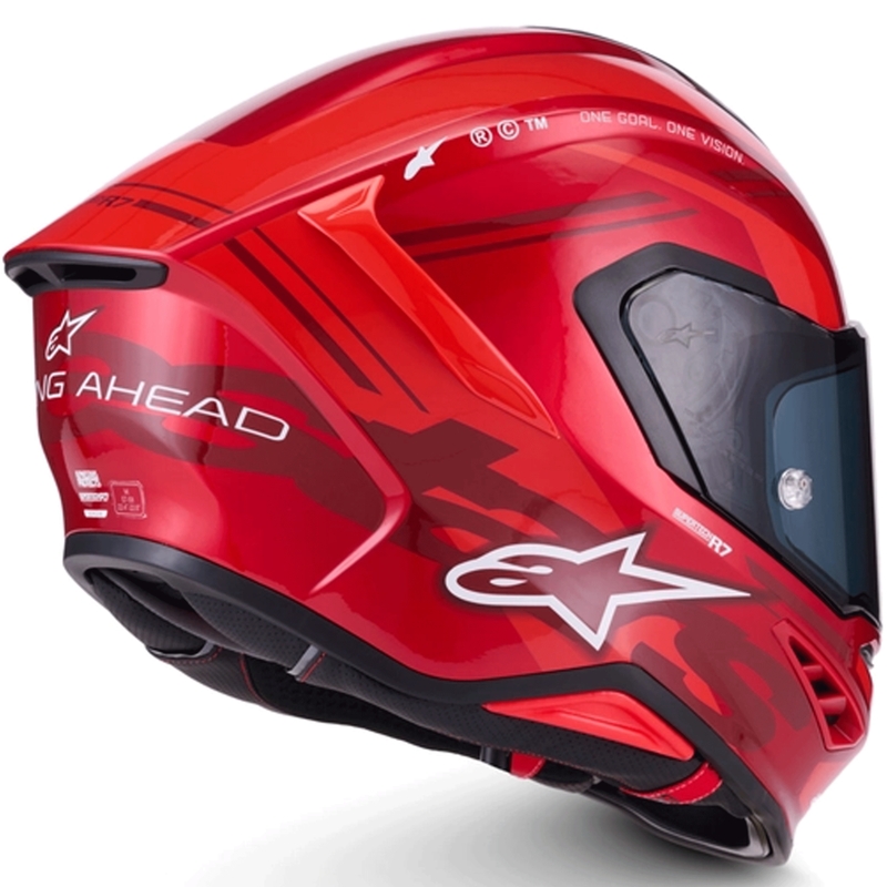 Integrálna helma na motorku Alpinestars S-R7 A-Core červeno-biela