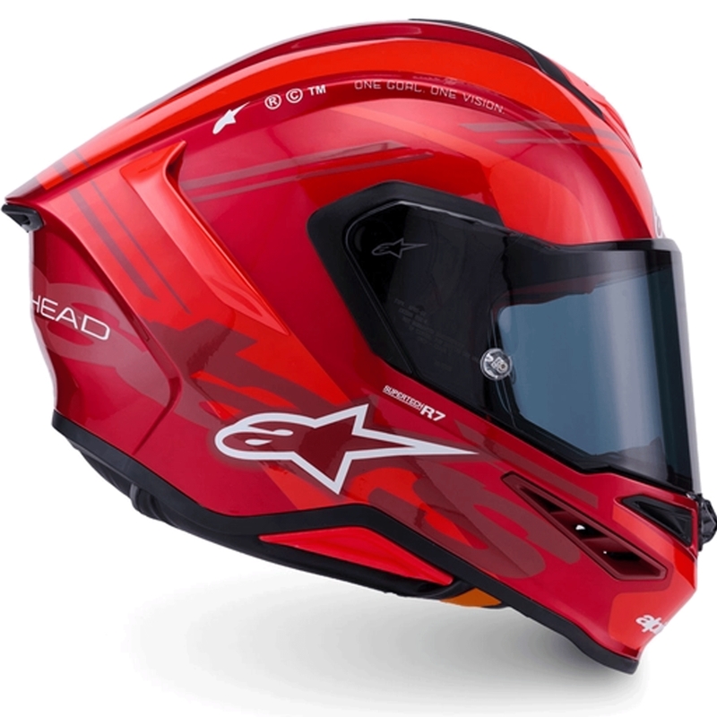 Integrálna helma na motorku Alpinestars S-R7 A-Core červeno-biela