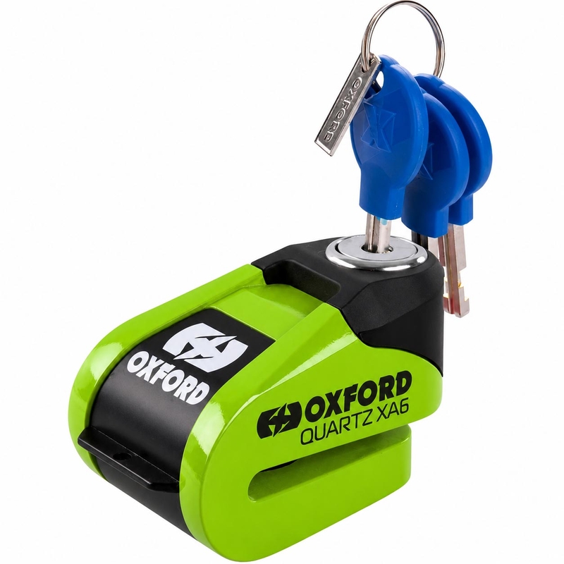 Zámok kotúčovej brzdy Oxford Quartz Alarm XA6 - limitovaná edícia zelený