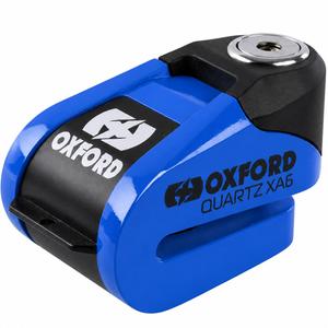 Zámok kotúčovej brzdy Oxford Quartz Alarm XA6 - limitovaná edícia modrý