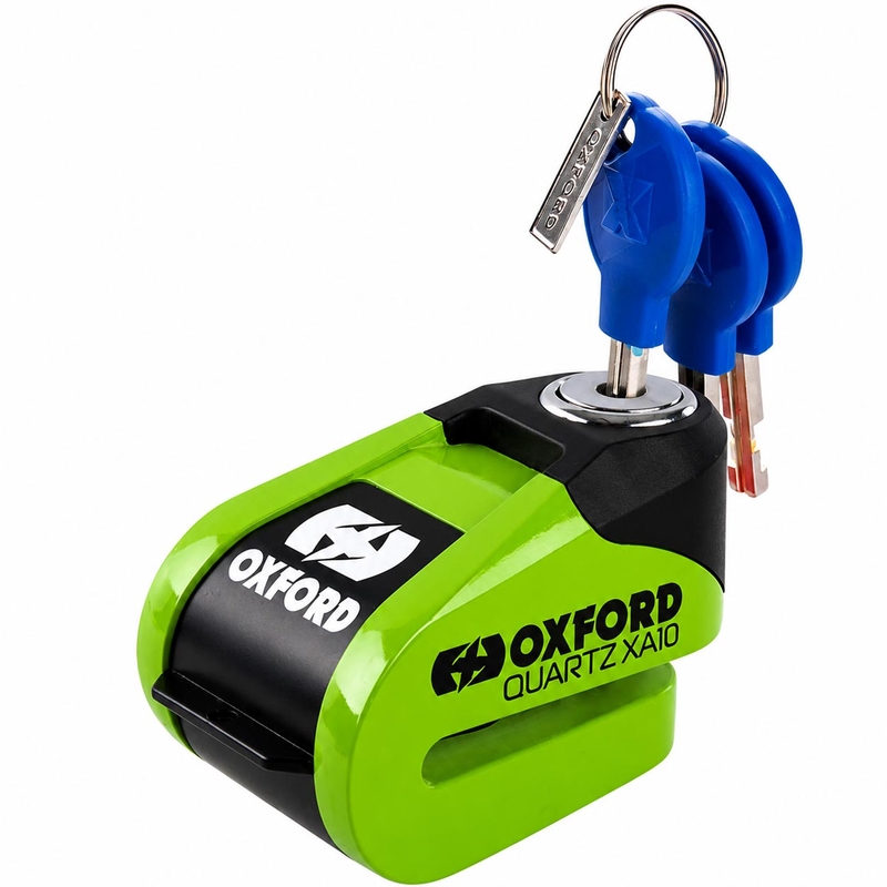 Zámok kotúčovej brzdy Oxford Quartz Alarm XA10 - limitovaná edícia zelený