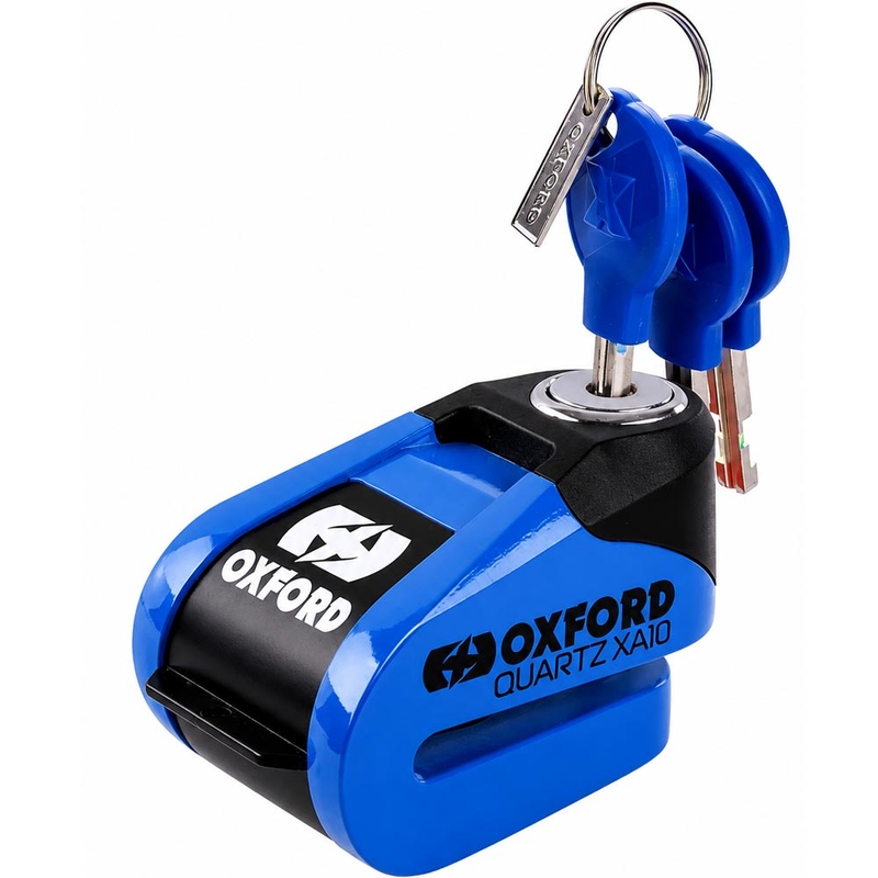 Zámok kotúčovej brzdy Oxford Quartz Alarm XA10 - limitovaná edícia modrý