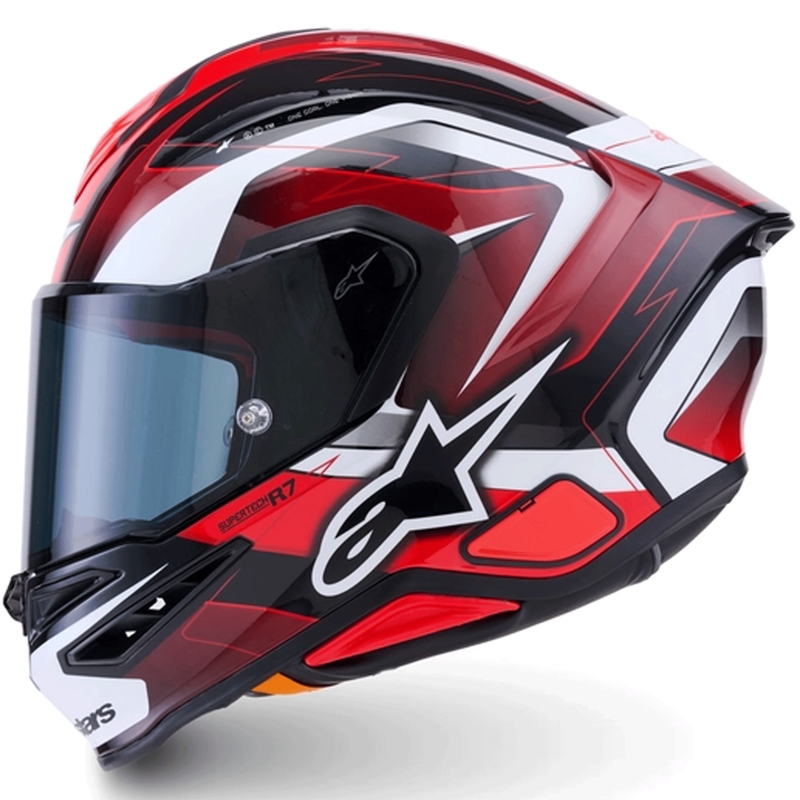 Integrálna helma na motorku Alpinestars S-R7 Kinetis čierno-červeno-biela