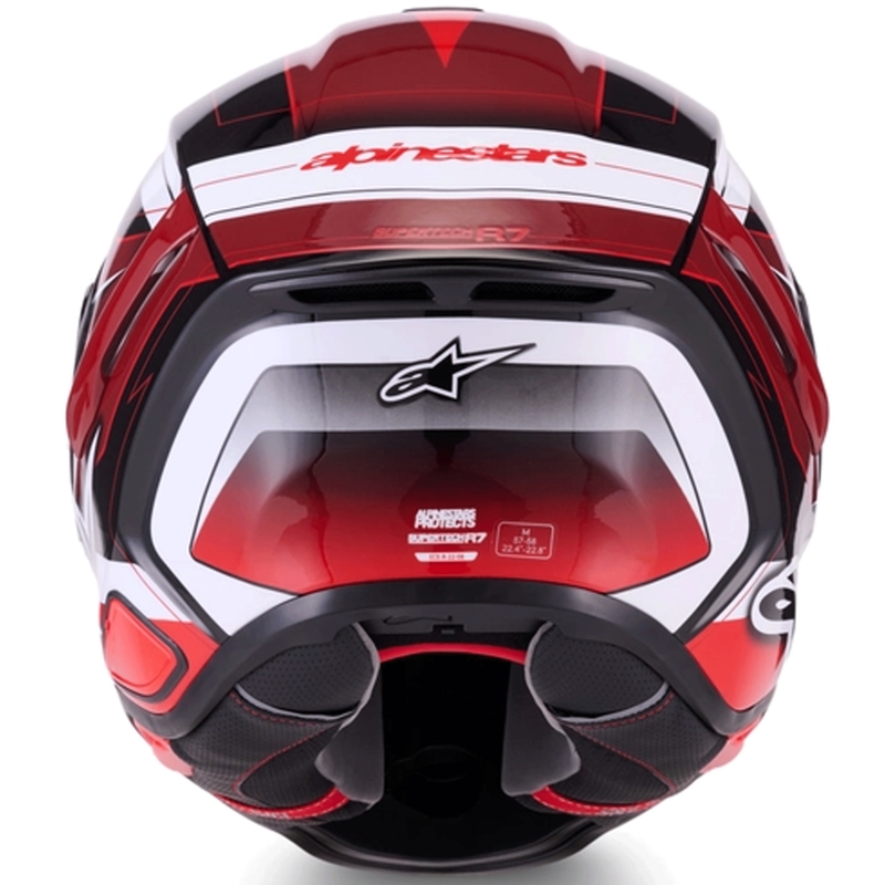 Integrálna helma na motorku Alpinestars S-R7 Kinetis čierno-červeno-biela