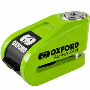 Zámok kotúčovej brzdy Oxford Alpha Alarm XA14 - limitovaná edícia zelený