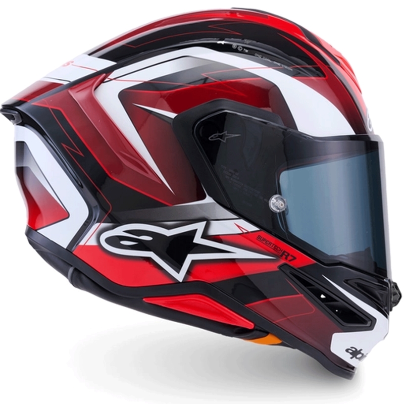 Integrálna helma na motorku Alpinestars S-R7 Kinetis čierno-červeno-biela