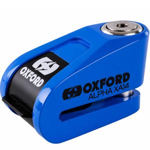 Zámok kotúčovej brzdy Oxford Alpha Alarm XA14 - limitovaná edícia modrý