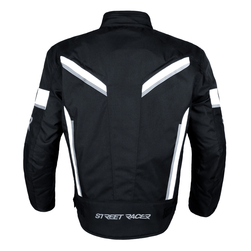 Skrátená bunda na motocykel Street Racer Viper čierno-biela výpredaj