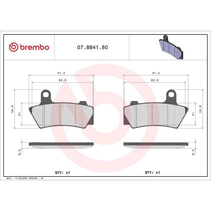 Brzdové obloženie BREMBO