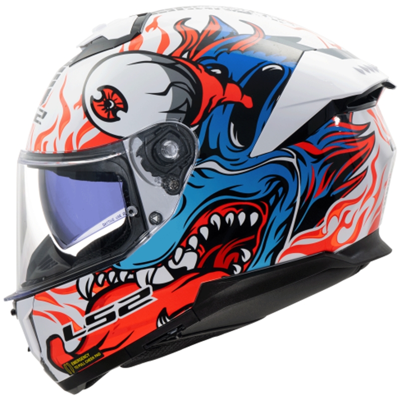 Integrálna helma na motorku LS2 FF808 Stream II Inferno bielo-modrá