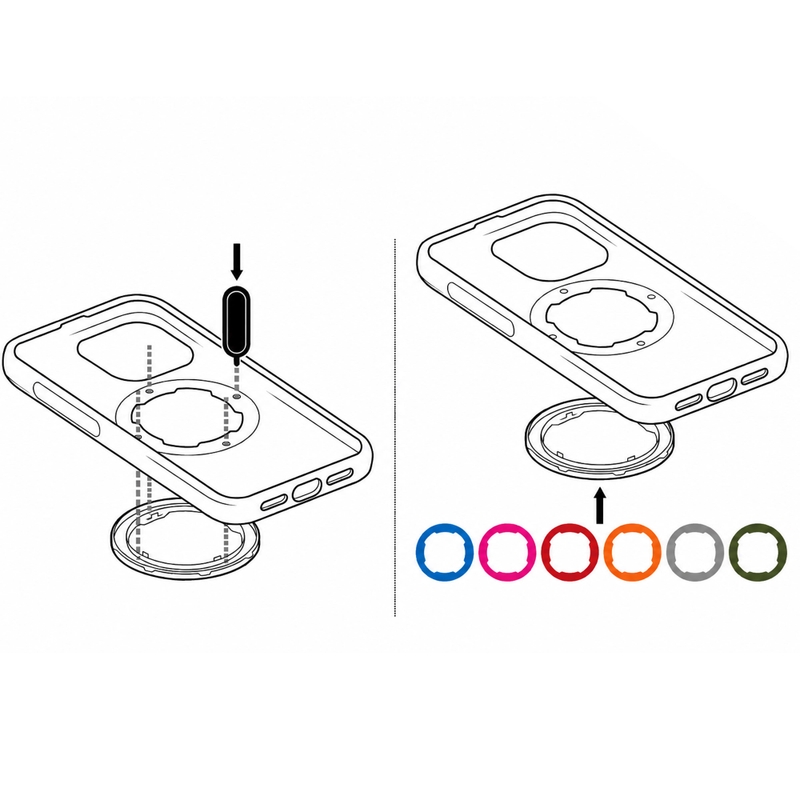 Krúžok Quad Lock® MAG 2 sivý