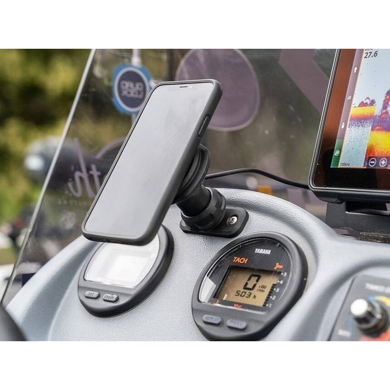 Plochá obdĺžniková základňa Quad Lock® 360 s 2 otvormi čierna