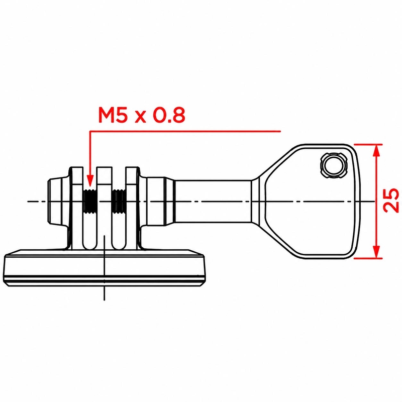 Adaptér pre športové kamery Quad Lock® - Standard Go Pro čierny