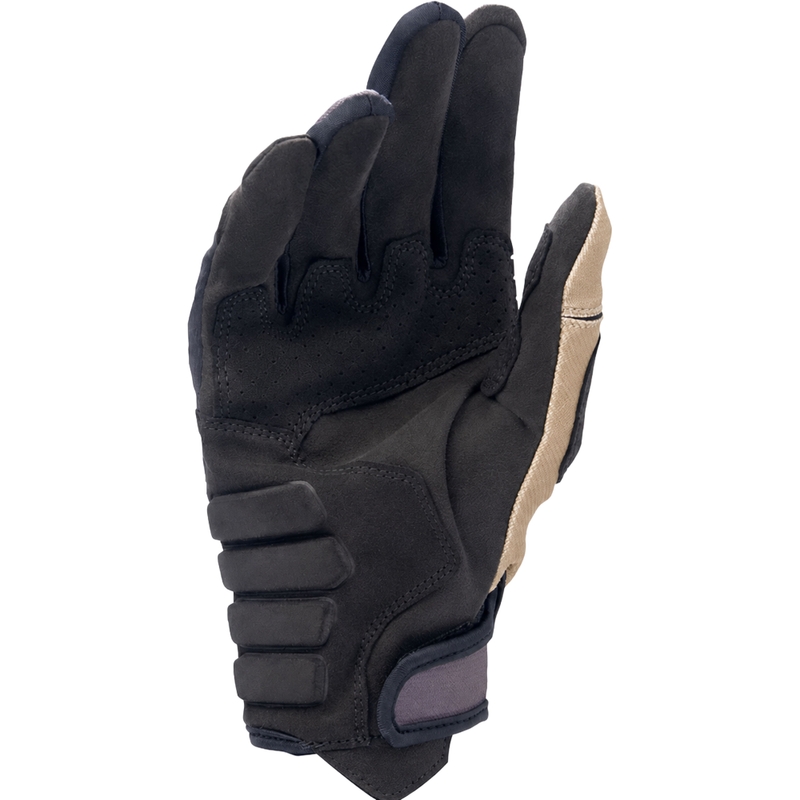 Motokrosové rukavice Alpinestars Techdura čierno-hnedo-fluo červené