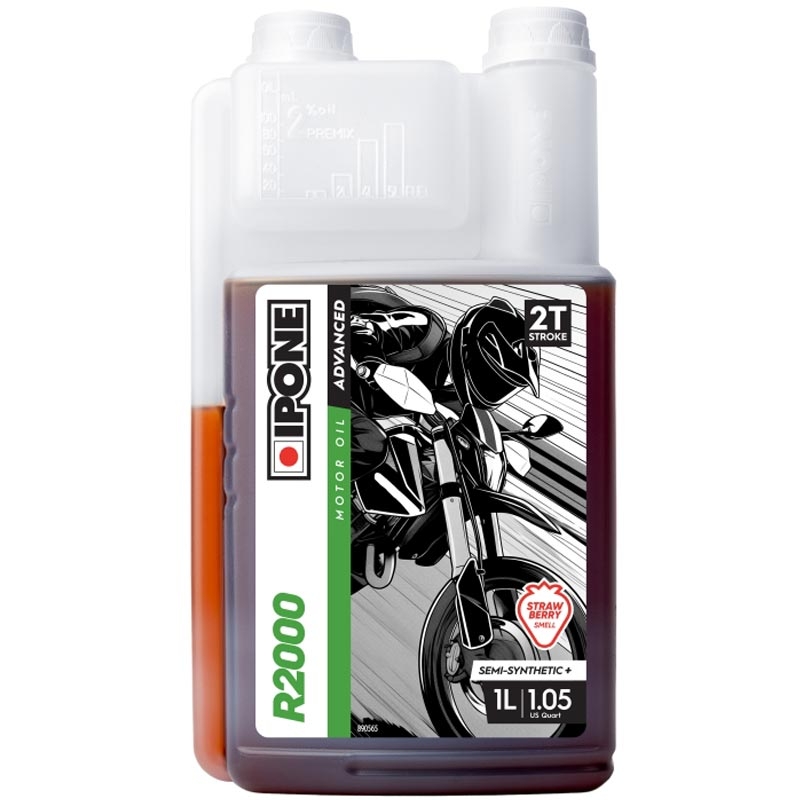 Polosyntetický olej Ipone R2000 Strawberry 2T 1 l jahodový