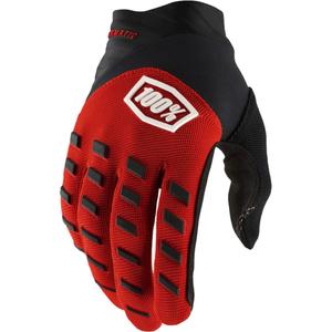 Detské motokrosové rukavice 100% Airmatic červeno-čierne