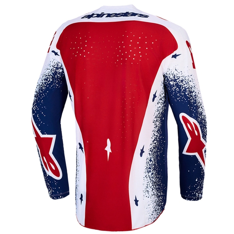 Motokrosový dres Alpinestars Techstar limitovaná edícia Unity červeno-bielo-modrý