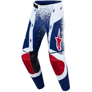 Motokrosové nohavice Alpinestars Techstar limitovaná edícia Unity červeno-bielo-modré
