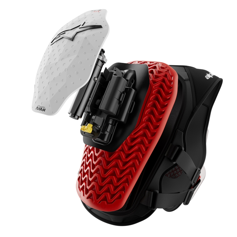 Airbagová vesta Alpinestars TECH-AIR®MX Plasma system bielo-čierno-červená