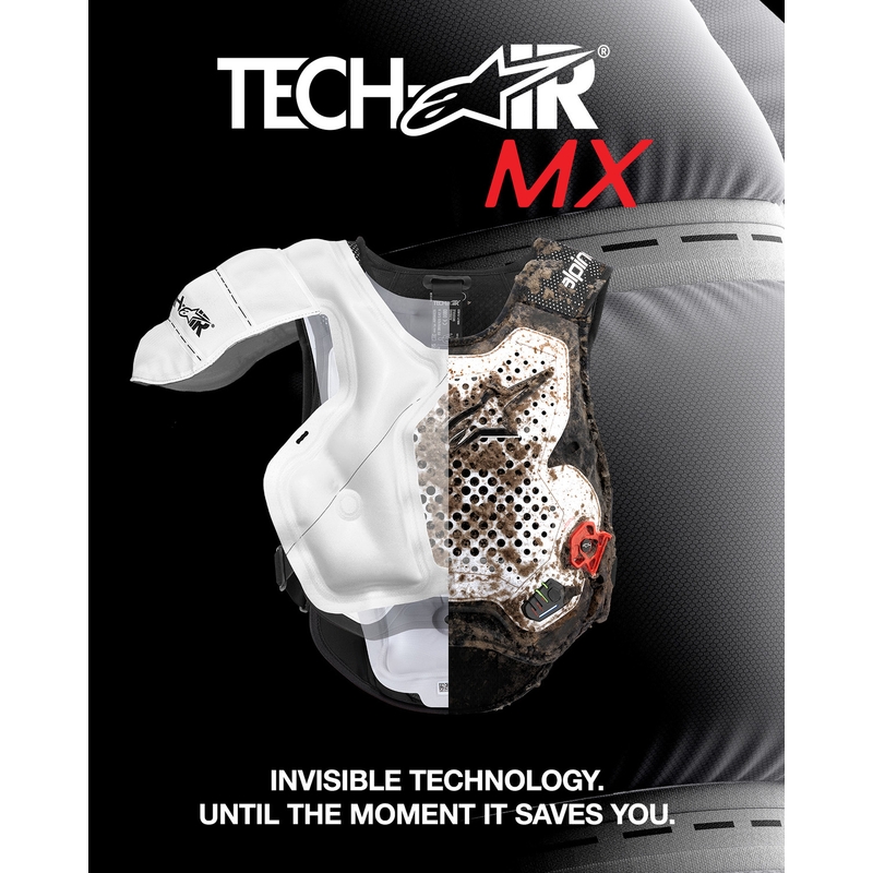 Airbagová vesta Alpinestars TECH-AIR®MX Plasma system bielo-čierno-červená