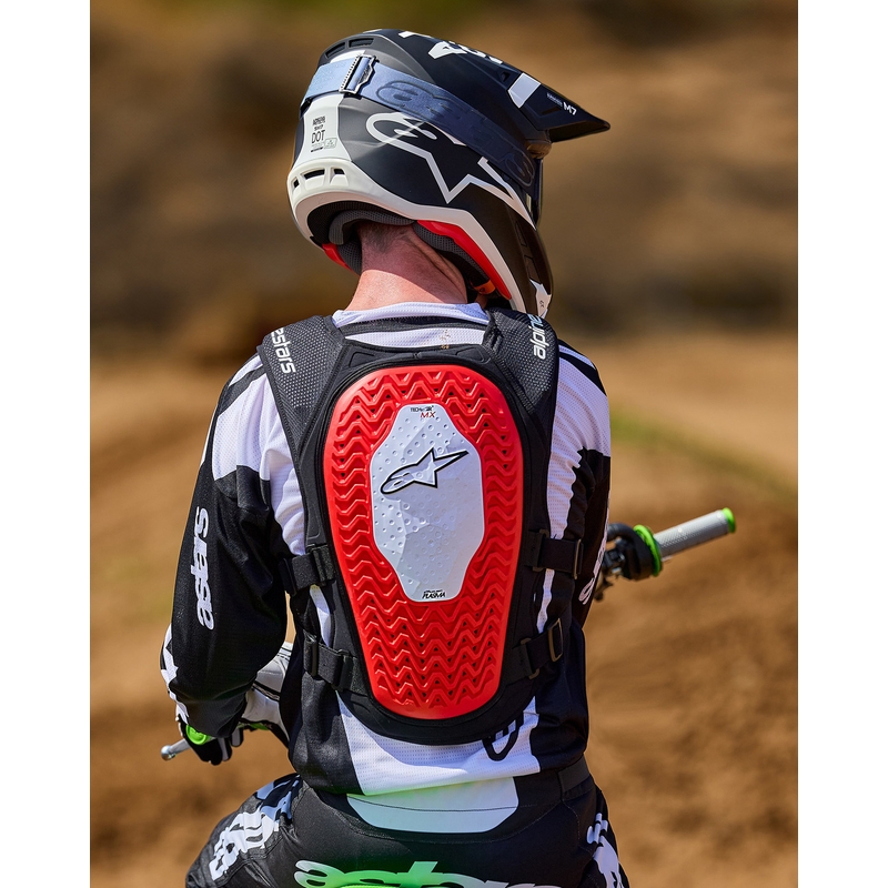 Airbagová vesta Alpinestars TECH-AIR®MX Plasma system bielo-čierno-červená