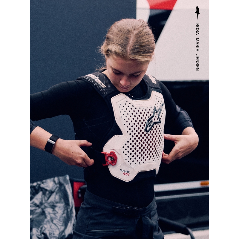 Airbagová vesta Alpinestars TECH-AIR®MX Plasma system bielo-čierno-červená