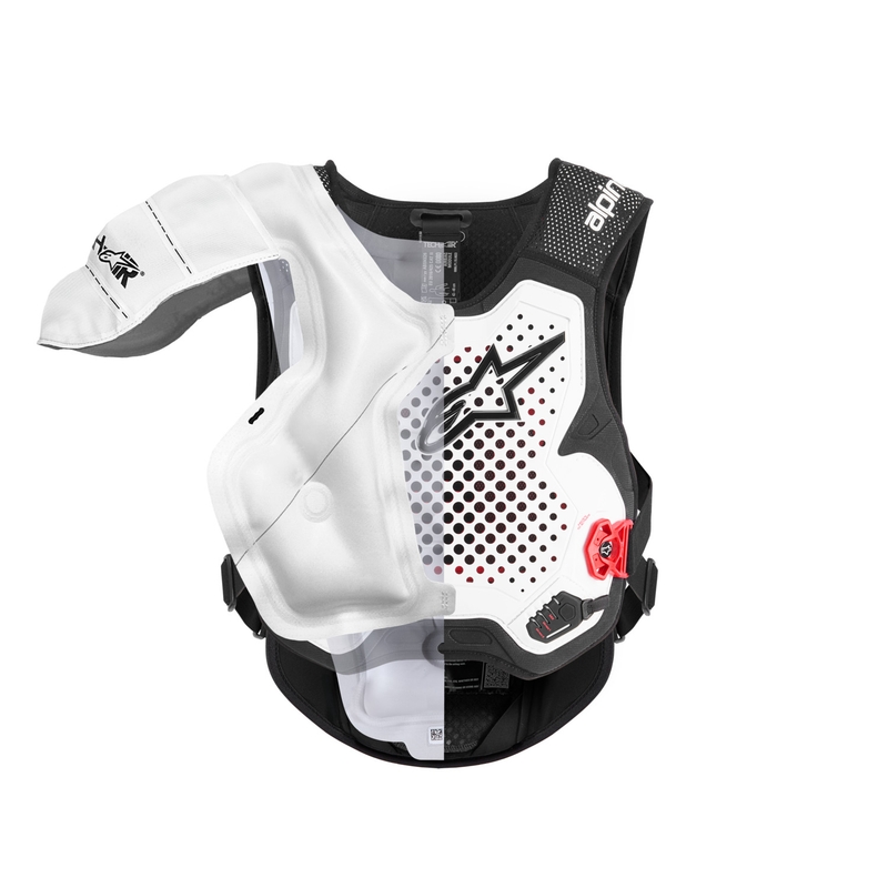 Airbagová vesta Alpinestars TECH-AIR®MX Plasma system bielo-čierno-červená