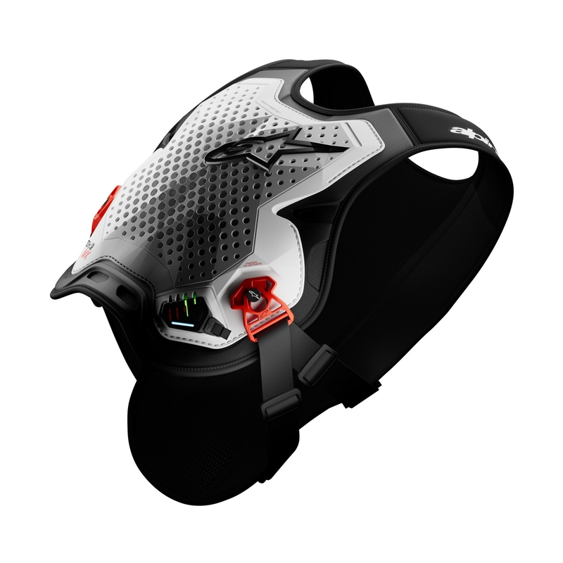 Airbagová vesta Alpinestars TECH-AIR®MX Plasma system bielo-čierno-červená