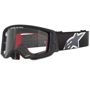 Motokrosové okuliare Alpinestars Supertech Corp čierno-šedé s čírym zorníkom