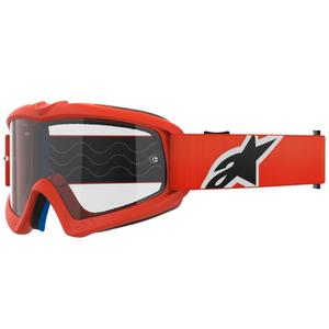 Detské motokrosové okuliare Alpinestars Vision Youth Corp oranžové s čírym plexisklom