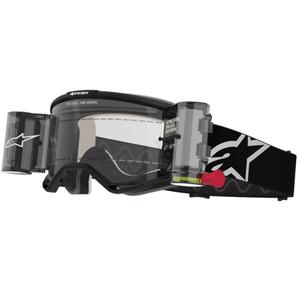 Motokrosové okuliare Alpinestars Vision 5 Corp ROLL-OFF Wide Vision čierne s čírym plexisklom