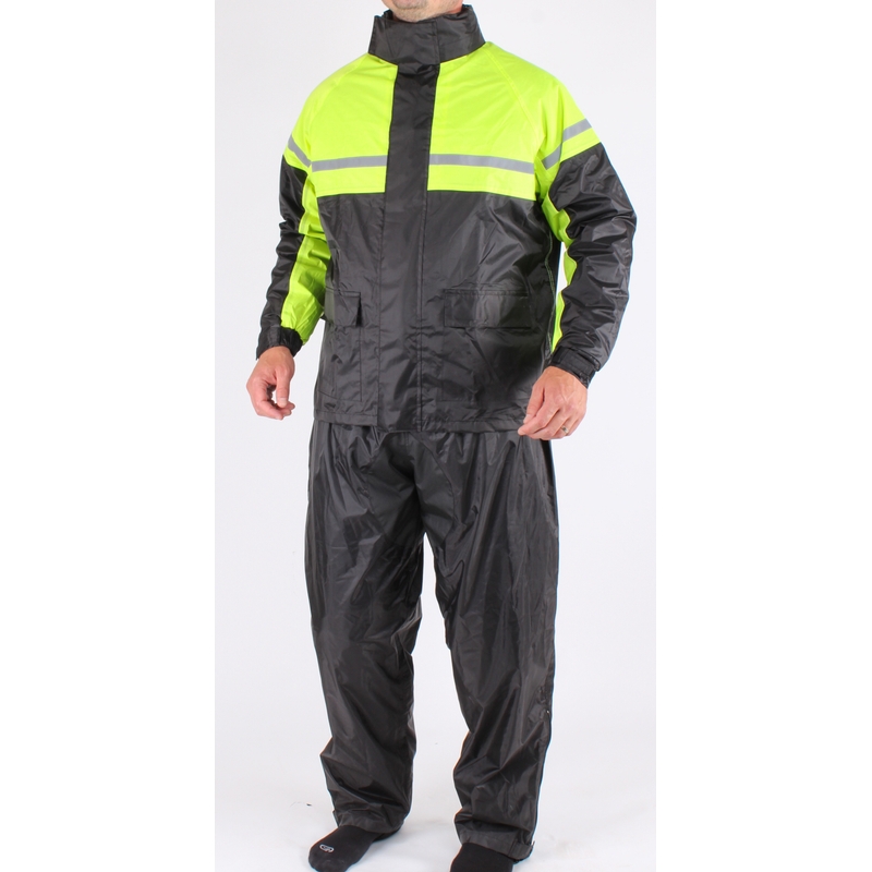 Moto pláštenka RSA Stripe čierno-fluo žltá výpredaj