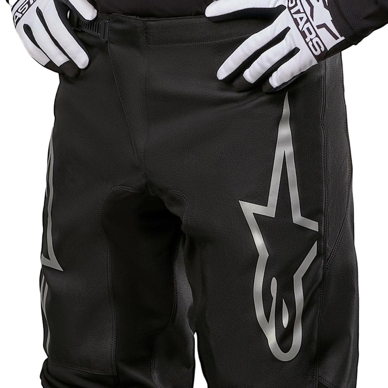 Motokrosové nohavice Alpinestars Fluid Graphite čierno-strieborné