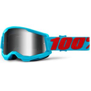 Motokrosové okuliare 100 % STRATA 2 Summit modré (strieborné zrkadlové plexisklo)