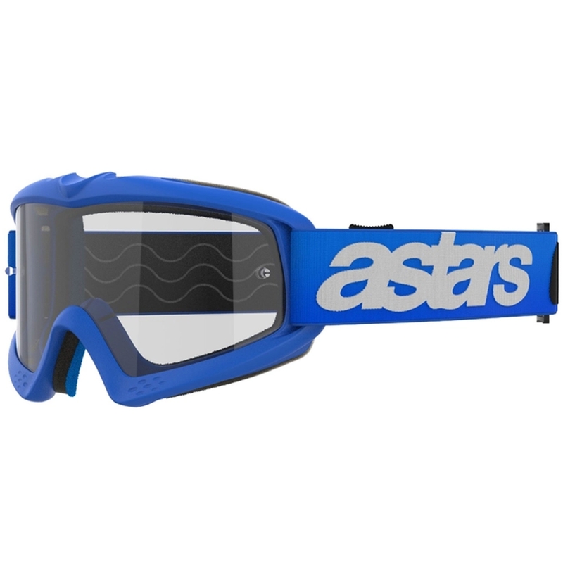 Detské motokrosové okuliare Alpinestars Vision Youth Blaze modré s čírym plexisklom