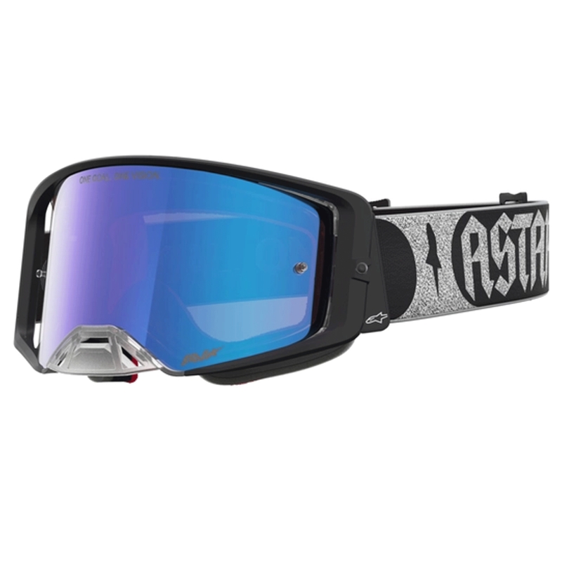 Motokrosové okuliare Alpinestars Supertech Atrox čierno-strieborné