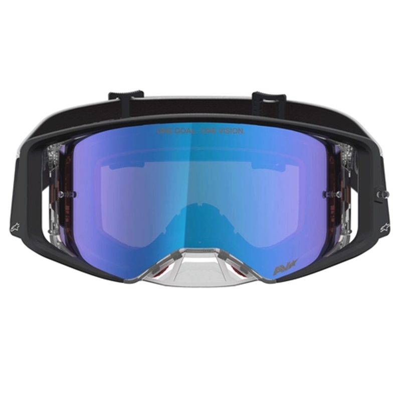 Motokrosové okuliare Alpinestars Supertech Atrox čierno-strieborné