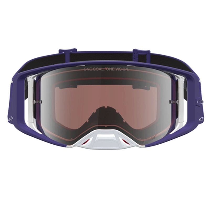 Motokrosové okuliare Alpinestars Supertech Atrox modro-biele