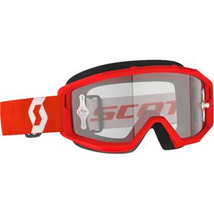 Motokrosové okuliare SCOTT PRIMAL CLEAR červeno-biele
