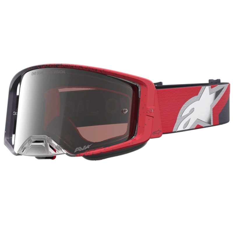 Motokrosové okuliare Alpinestars Supertech čierno-červené
