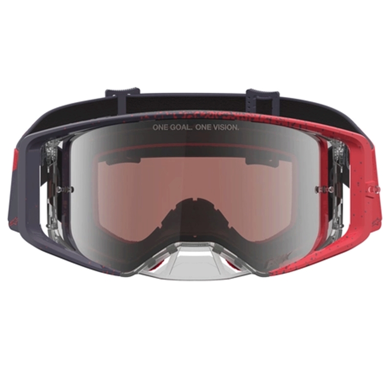 Motokrosové okuliare Alpinestars Supertech čierno-červené