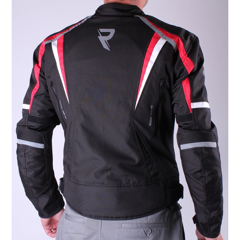 Bunda na motocykel Street Racer Clasic čierno-bielo-červená výpredaj