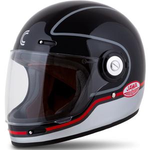 Integrálna prilba na motorku Cassida Fibre Jawa Sport čierno-strieborno-červená 2 - II. akosť