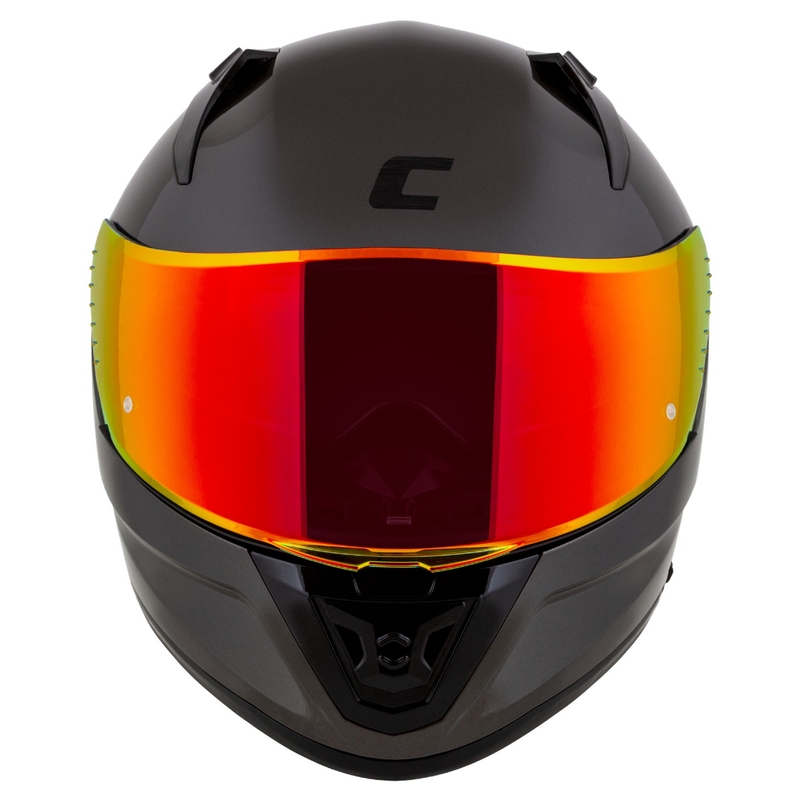 Integrálna helma na motorku Cassida Aero Super Mono lesklá čierna chróm-čierna - II. akosť