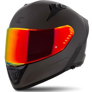 Integrálna helma na motorku Cassida Aero Super Mono lesklá čierna chróm-čierna - II. akosť