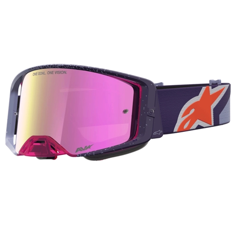 Motokrosové okuliare Alpinestars Supertech Hiten fialovo-červené