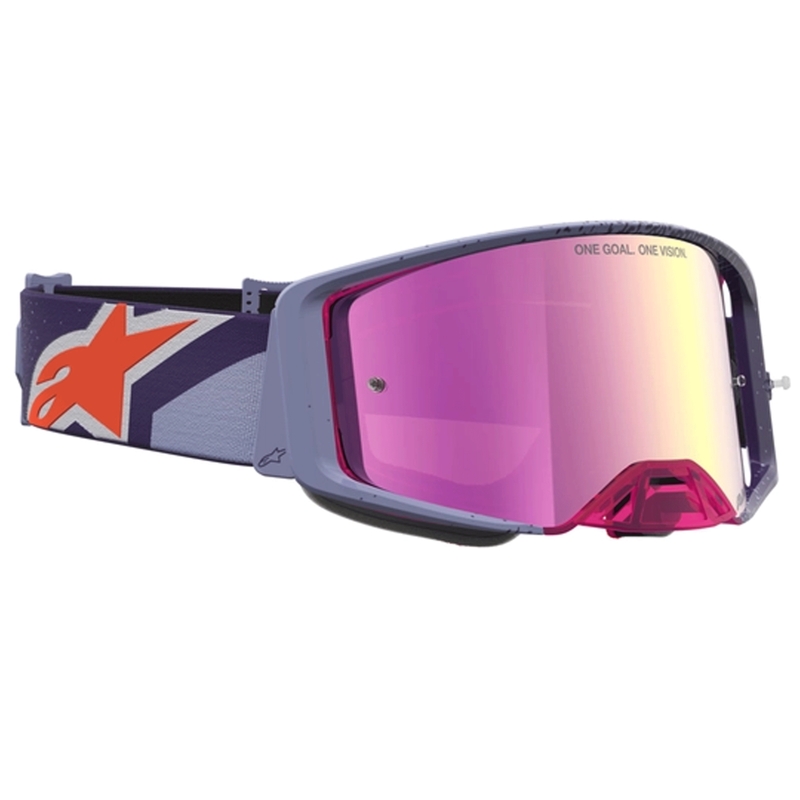 Motokrosové okuliare Alpinestars Supertech Hiten fialovo-červené